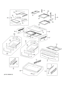 Fresh Food Shelves parts for Samsung Refrigerator PFSS9SKYBSS from AppliancePartsPros.com