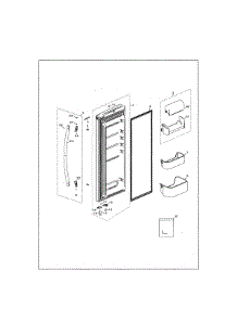 Refrigerator Right Door parts for Samsung Refrigerator RF18HFENBSG/US from AppliancePartsPros.com
