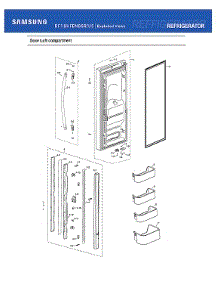 Left Door Compartment parts for Samsung Refrigerator RF18HFENBSR/US from AppliancePartsPros.com