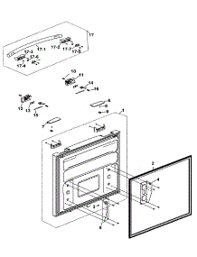 Freezer Door parts for Samsung Refrigerator RF197ACRSXAC from AppliancePartsPros.com