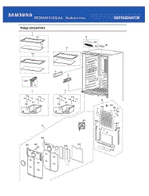 Fridge Compartment parts for Samsung Refrigerator RF20A5101SG/AA from AppliancePartsPros.com
