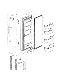 Fridge Door L parts for Samsung Refrigerator RF20HFENBBC/US from AppliancePartsPros.com