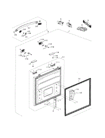Freezer Door parts for Samsung Refrigerator RF20HFENBBC/US from AppliancePartsPros.com