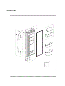 Right Refrigerator Door Parts parts for Samsung Refrigerator RF20HFENBWW/US from AppliancePartsPros.com