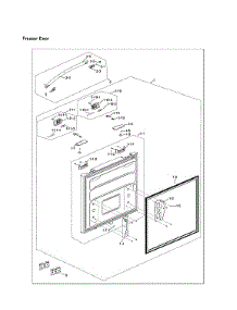 Freezer Door Parts parts for Samsung Refrigerator RF20HFENBWW/US from AppliancePartsPros.com