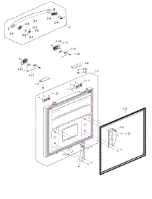 Freezer Door parts for Samsung Refrigerator RF217ACRSXAC from AppliancePartsPros.com