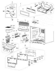 Freezer Assy parts for Samsung Refrigerator RF217ACRSXAC from AppliancePartsPros.com