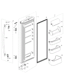 Refrig R Door parts for Samsung Refrigerator RF217ACRSXAC from AppliancePartsPros.com