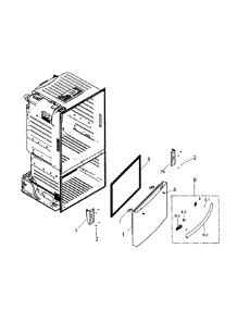 Freezer Door parts for Samsung Refrigerator RF220NCTABC/AA from AppliancePartsPros.com