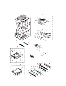 Freezer parts for Samsung Refrigerator RF220NCTABC/AA from AppliancePartsPros.com