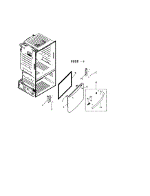 Freezer Door parts for Samsung Refrigerator RF220NCTASP/AA from AppliancePartsPros.com