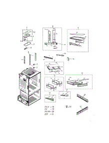 Fridge parts for Samsung Refrigerator RF220NCTASP/AA from AppliancePartsPros.com