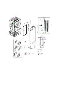 Left Fridge Door parts for Samsung Refrigerator RF220NCTASP/AA from AppliancePartsPros.com