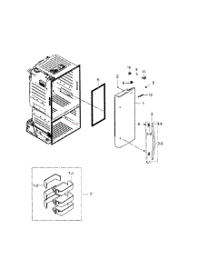 Right Door parts for Samsung Refrigerator RF221NCTASRAA from AppliancePartsPros.com