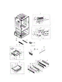 Freezer parts for Samsung Refrigerator RF221NCTASRAA from AppliancePartsPros.com