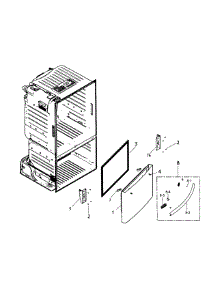 Freezer Door parts for Samsung Refrigerator RF221NCTASR/AA from AppliancePartsPros.com