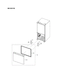 Freezer Door parts for Samsung Refrigerator RF22A4221SR/AA from AppliancePartsPros.com