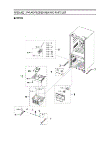 Freezer Parts parts for Samsung Refrigerator RF22A4221SR/AA from AppliancePartsPros.com