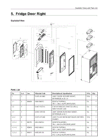 5. Fridge Door Right parts for Samsung Refrigerator RF22M9581SG/AA from AppliancePartsPros.com