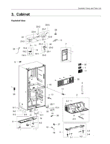 3. Cabinet parts for Samsung Refrigerator RF22M9581SR/AA from AppliancePartsPros.com