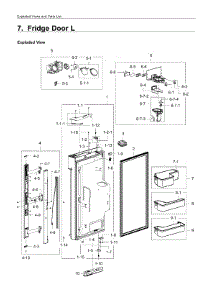 7. Fridge Door L parts for Samsung Refrigerator RF22M9581SR/AA from AppliancePartsPros.com