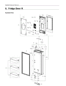 8. Fridge Door R parts for Samsung Refrigerator RF22M9581SR/AA from AppliancePartsPros.com