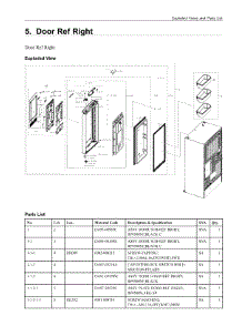 5. Door Ref Right parts for Samsung Refrigerator RF22N9781SG/AA from AppliancePartsPros.com
