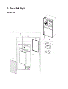 Right Refrigerator Door Parts parts for Samsung Refrigerator RF23A9675MT/AA from AppliancePartsPros.com