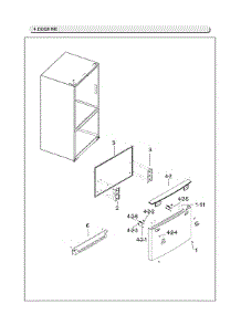 Freezer Door Parts parts for Samsung Refrigerator RF23HCEDBSG/AA from AppliancePartsPros.com