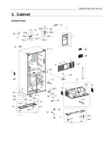 3. Cabinet parts for Samsung Refrigerator RF23J9018SR/AA from AppliancePartsPros.com