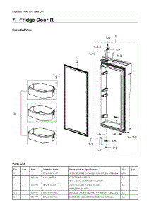 7. Fridge Door R parts for Samsung Refrigerator RF23J9018SR/AA from AppliancePartsPros.com