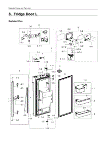 8. Fridge Door L parts for Samsung Refrigerator RF23J9018SR/AA from AppliancePartsPros.com