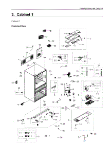 3. Cabinet 1 parts for Samsung Refrigerator RF23M8070DT/AA from AppliancePartsPros.com