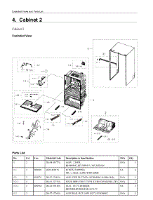 4. Cabinet 2 parts for Samsung Refrigerator RF23M8070DT/AA from AppliancePartsPros.com