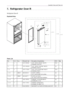 7. Refrigerator Door R parts for Samsung Refrigerator RF23M8070DT/AA from AppliancePartsPros.com