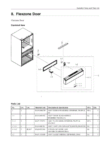 8. Flexzone Door parts for Samsung Refrigerator RF23M8070DT/AA from AppliancePartsPros.com