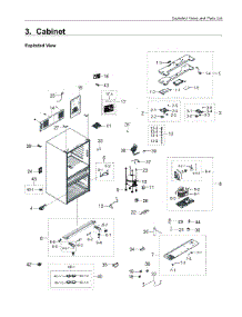 3. Cabinet parts for Samsung Refrigerator RF23M8960MT/AA from AppliancePartsPros.com