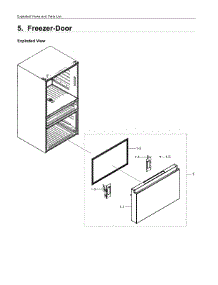 5. Freezer-Door parts for Samsung Refrigerator RF23M8960S4/AA from AppliancePartsPros.com