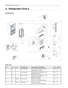 6. Refrigerator-Door-L parts for Samsung Refrigerator RF23M8960S4/AA from AppliancePartsPros.com