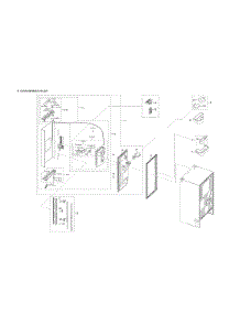 Left Refrigerator Door Parts parts for Samsung Refrigerator RF23R6201WW/AA from AppliancePartsPros.com
