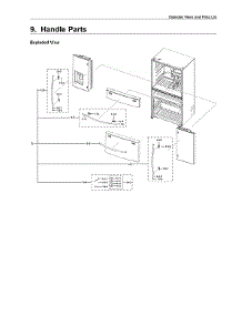 Handle Parts parts for Samsung Refrigerator RF24R7201SR/AA from AppliancePartsPros.com