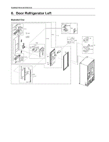 Left Refrigerator Door Parts parts for Samsung Refrigerator RF24R7201SR/AA from AppliancePartsPros.com