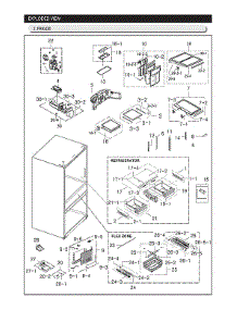 Refrigerator Parts parts for Samsung Refrigerator RF25HMIDBSG/AA from AppliancePartsPros.com