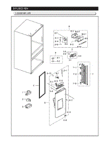 Refrigerator Left Door Parts parts for Samsung Refrigerator RF25HMIDBSG/AA from AppliancePartsPros.com