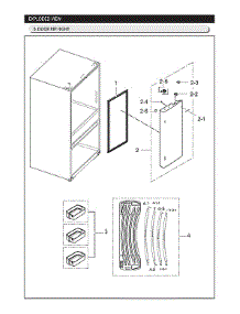 Right Refrigerator Door Parts parts for Samsung Refrigerator RF25HMIDBSR/AA from AppliancePartsPros.com