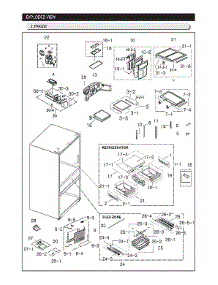 Refrigerator Parts parts for Samsung Refrigerator RF25HMIDBSR/AA from AppliancePartsPros.com