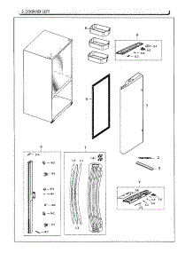 Door-Ref L parts for Samsung Refrigerator RF260BEAESG/AA from AppliancePartsPros.com
