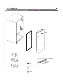 Door-Ref R parts for Samsung Refrigerator RF260BEAESG/AA from AppliancePartsPros.com