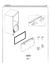 Door-Freezer parts for Samsung Refrigerator RF260BEAESG/AA from AppliancePartsPros.com