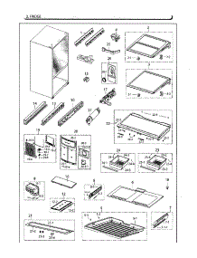 Fridge parts for Samsung Refrigerator RF261BEAESG/AA from AppliancePartsPros.com